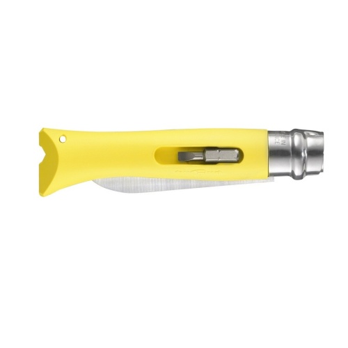 Набор-дисплей Opinel, 12 ножей №9 DIY из нержав стали, 6 серых + 6 желтых, 001805 фото 7